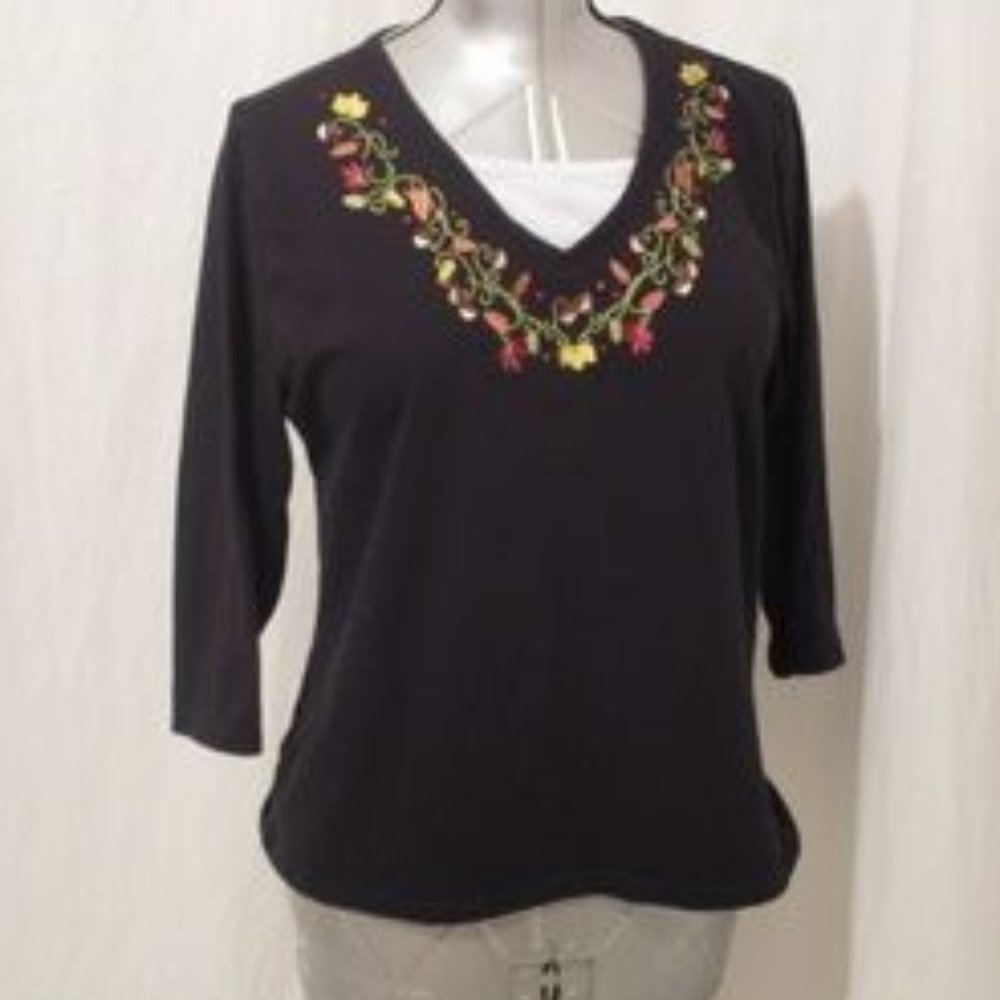 Kim Rogers Petite Embellished Blouse XLP